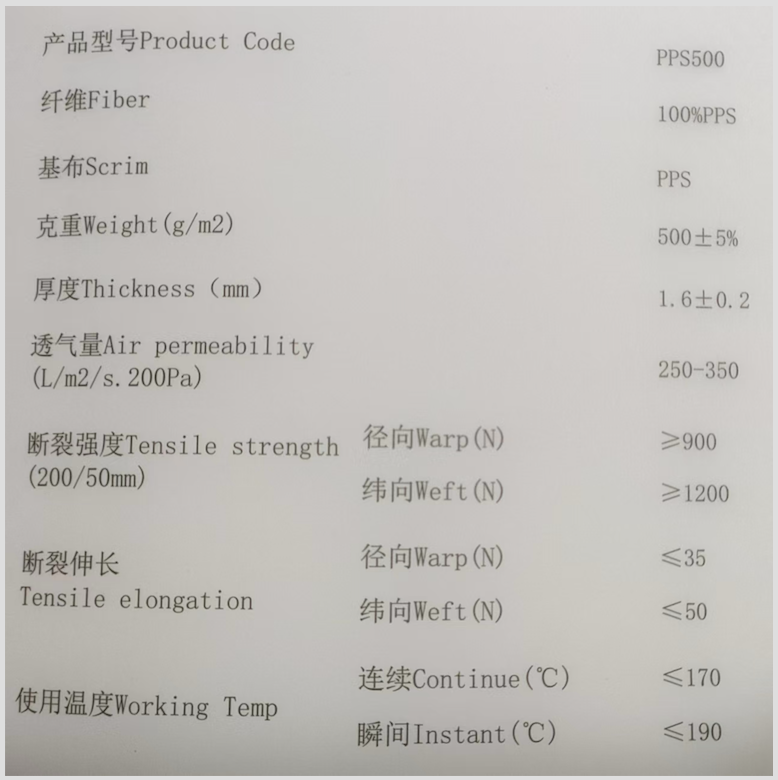 PPS Needle-Punched Felt | Chemical-Resistant High-Temp Dust Filter Media