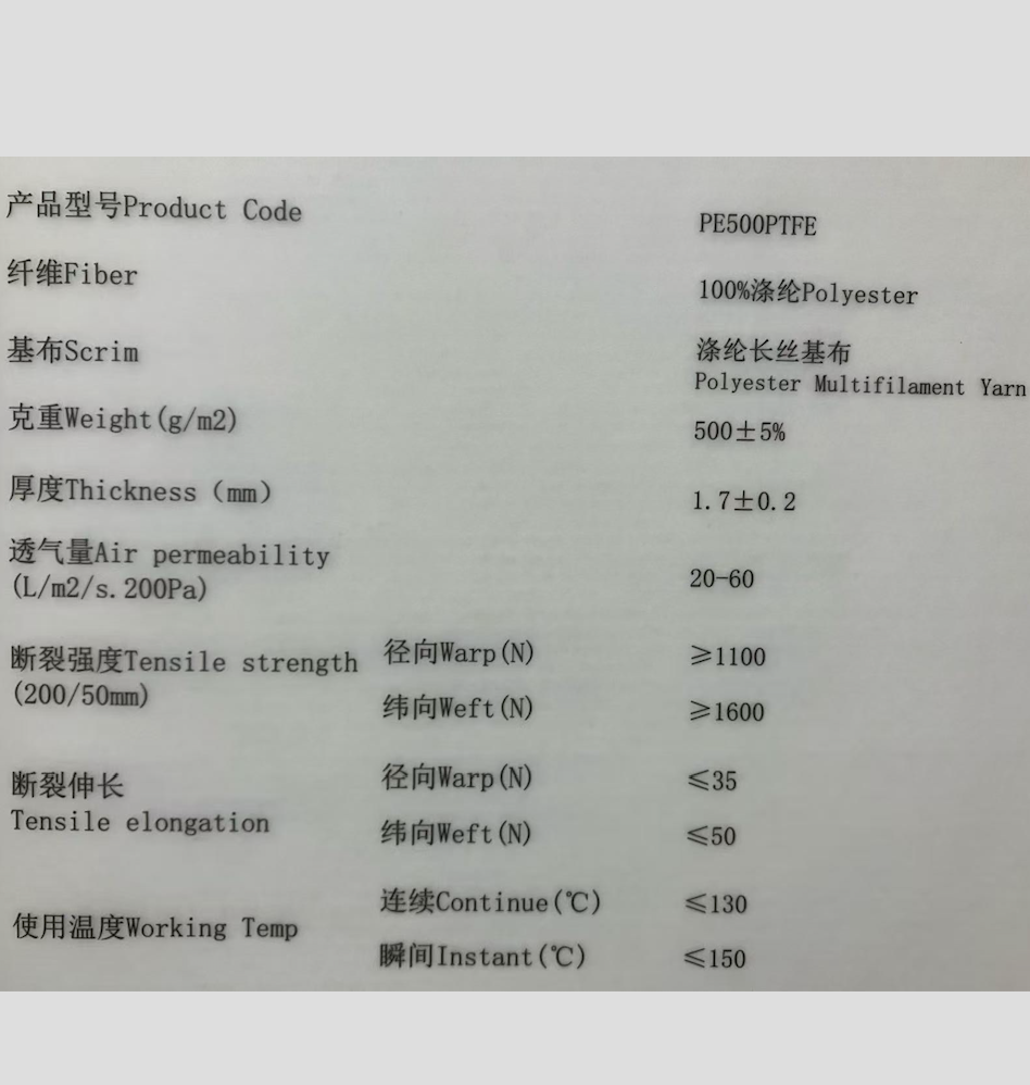 PTFE Membrane Polyester Needle Felt Filter Bag | High Efficiency Industrial Dust Filtration