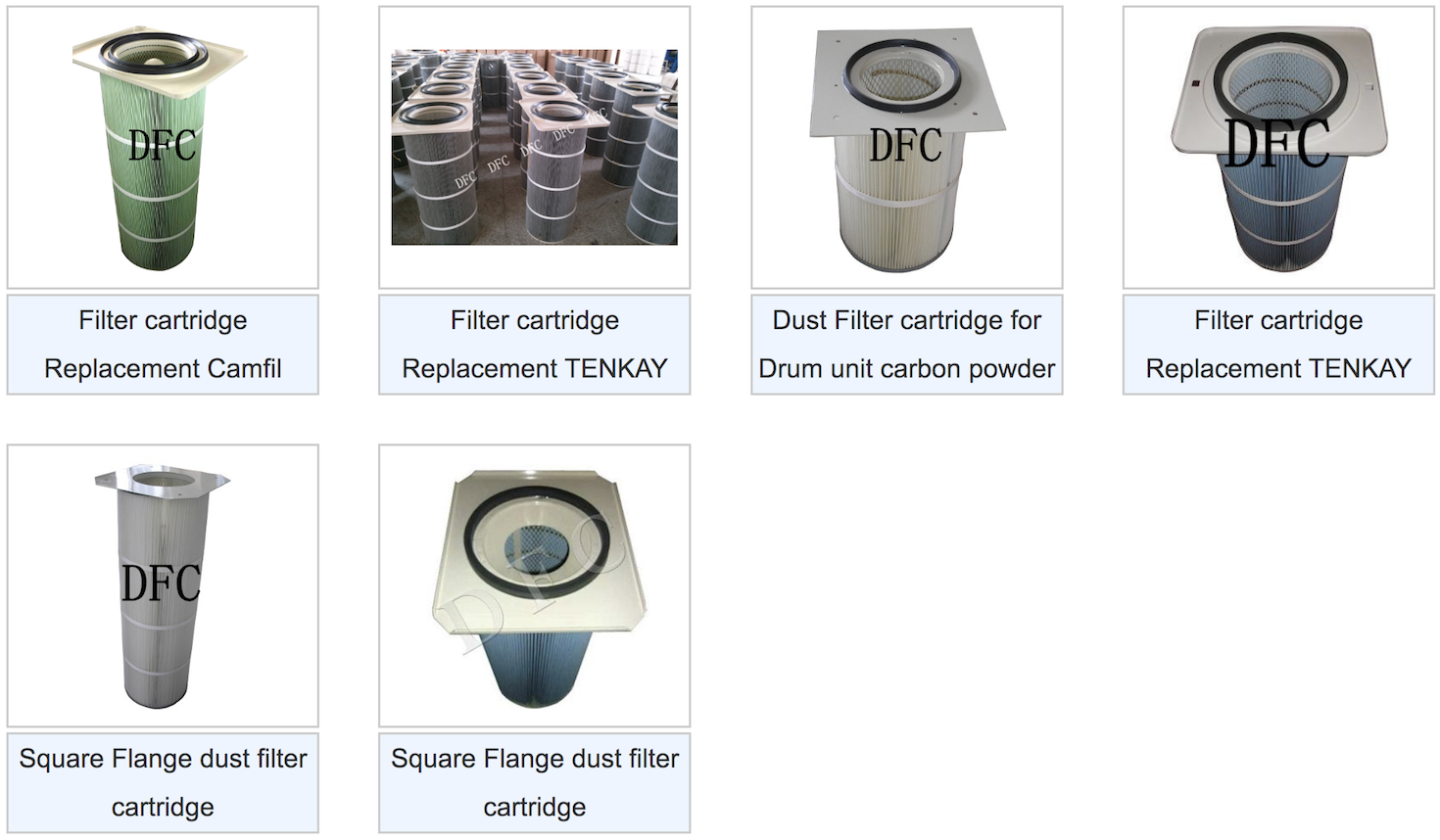 Square Flange Cartridge Filters - E TYPE