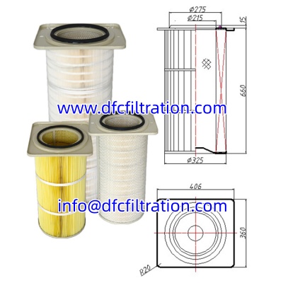 Square Flange Cartridge Filters - E TYPE