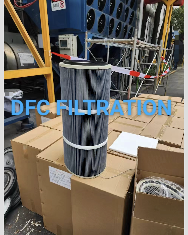 Oval Down Flow Dust Filter Cartridge Application