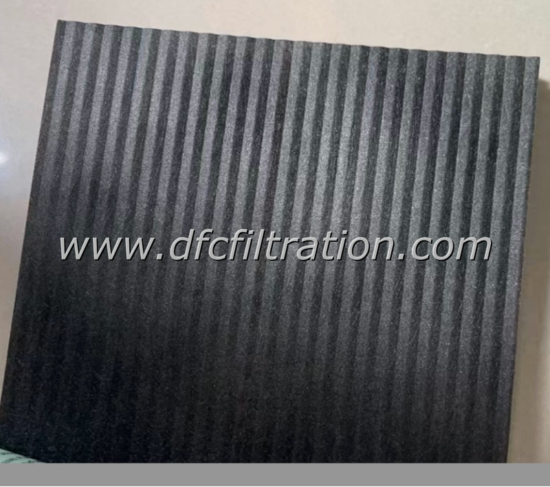 Corrugrated + Impregnated Carbon + Flame Retardant with PTFE membrane Dust collector media
