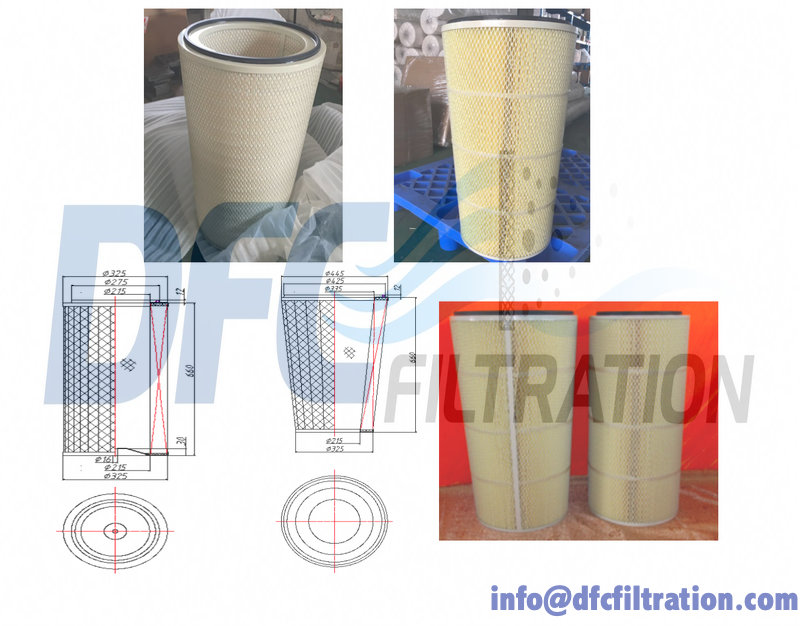 Conical Filter Cartridge for Gas Turbine L-TYPE