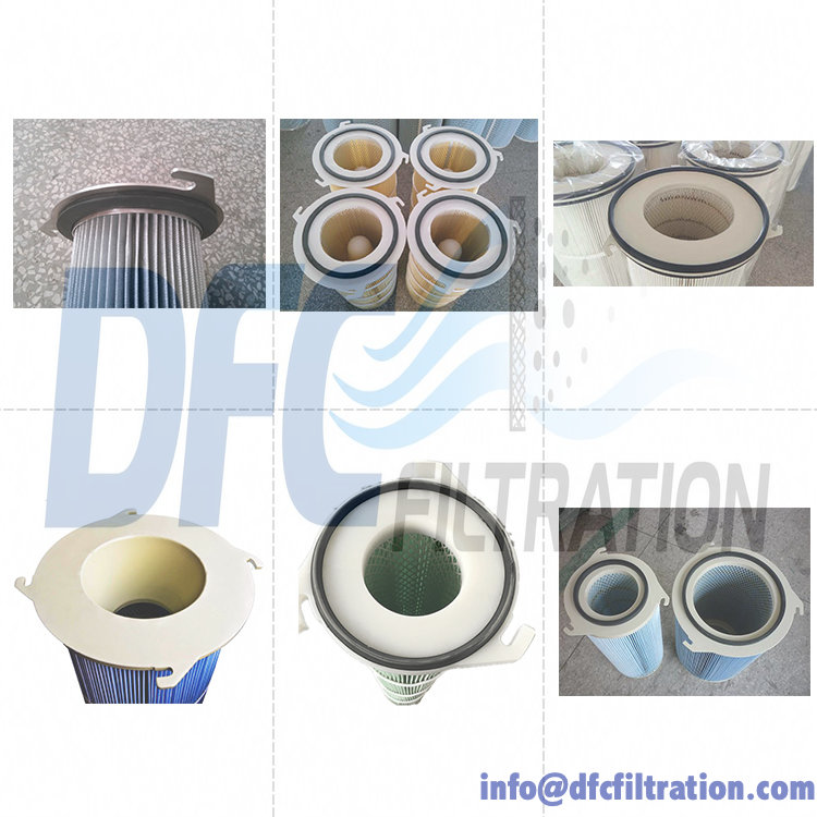 Antistatic polyester bayonet bottom‑load dust collector filter cartridge, for explosive‑prone dust condition, custom‑made