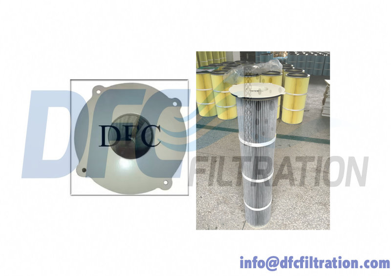 Four round lug top dust collector filter cartridge 
