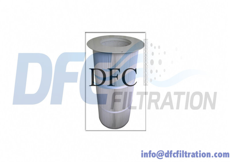 Round top-load dust collector filter cartridge